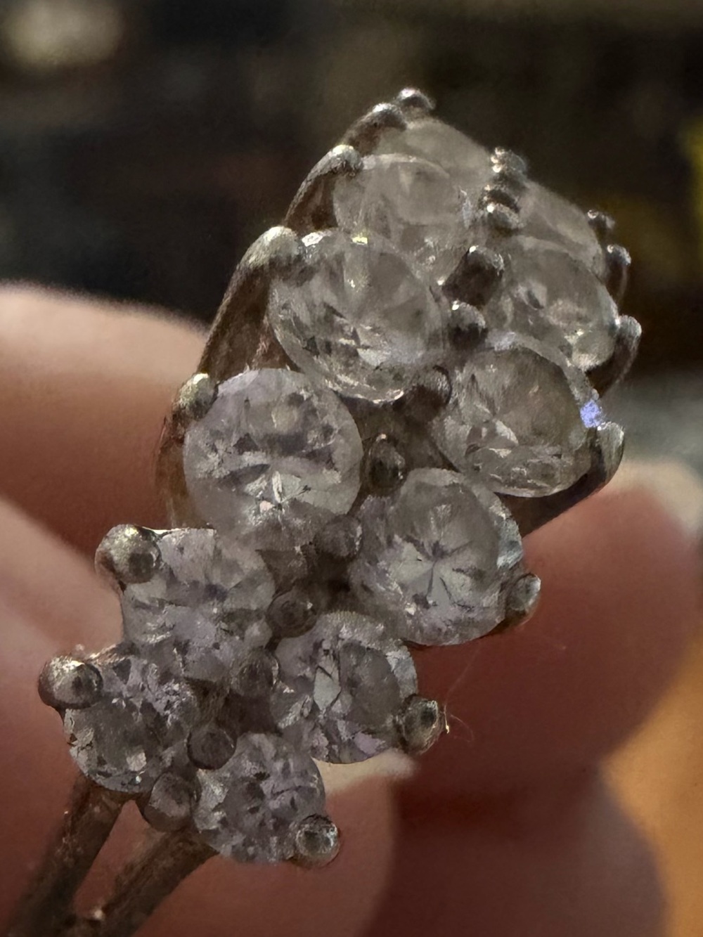 Avon RJ 9 Sterling Silver Clear CZ Row Ring - 925